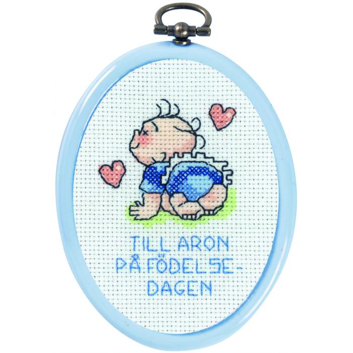 Broderikit Födelsedagsminne - Aron
