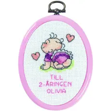 Broderikit Födelsedagsminne - Olivia