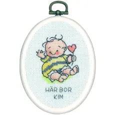 Broderikit Namntavla - Kim