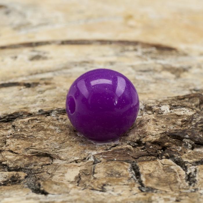 Rund, fluorescerande akrylpärla 6 mm, Lila (30st)