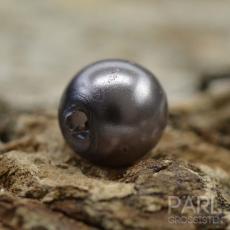 Vaxad glaspärla 4 mm, Silver (60st)
