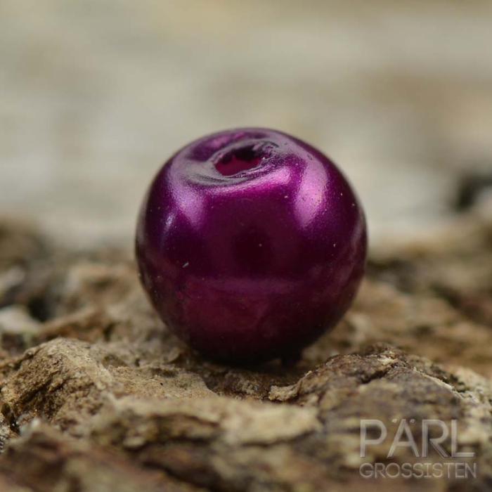 Vaxad glaspärla 4 mm, Lila (60st)