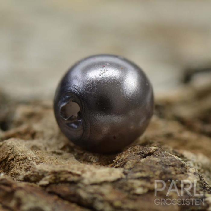 Vaxad glaspärla 4 mm, Silver (60st)