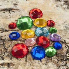 Cabochon Akryl Rund, Mix (5g)