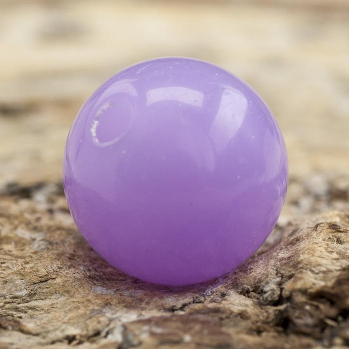 Rund, fluorescerande akrylpärla 6 mm, Ljuslila (30st)