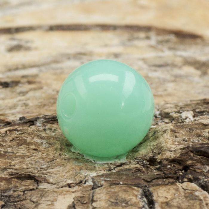 Rund, fluorescerande akrylpärla 6 mm, Turkos (30st)