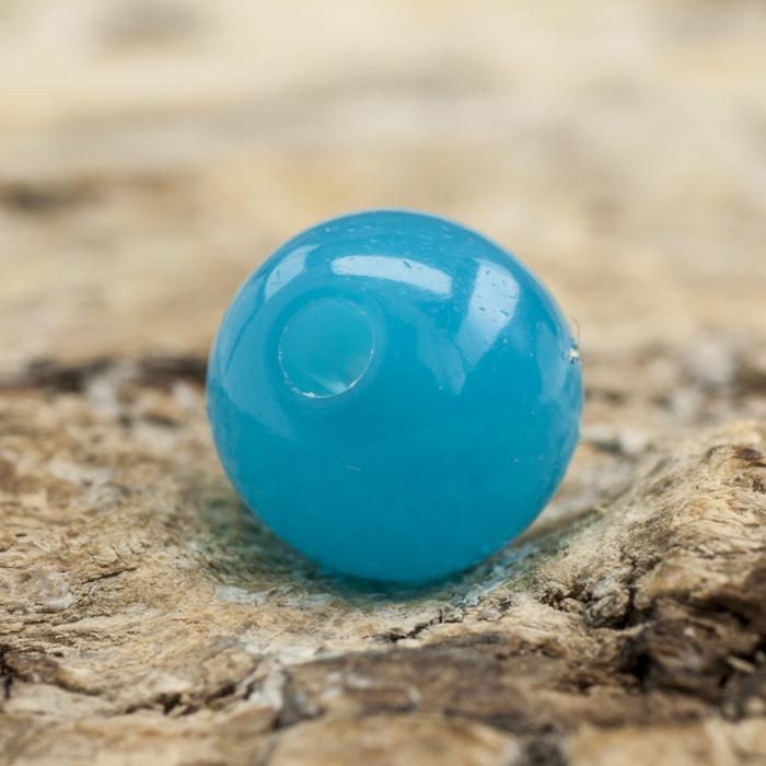 Rund, fluorescerande akrylpärla 5 mm, Blå (50st)