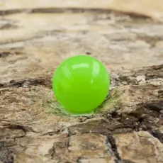 Rund, fluorescerande akrylpärla 6 mm, Grön (50st)
