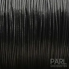 Vaxad polyestertr&aring;d Korea 1 mm, Svart (meter)