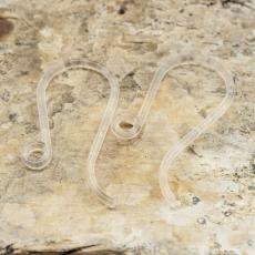 Örhänge plast 17x8 mm, Transparent (2st)