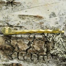 H&aring;rn&aring;l med platta 52 mm, Guldf&auml;rg (5st)