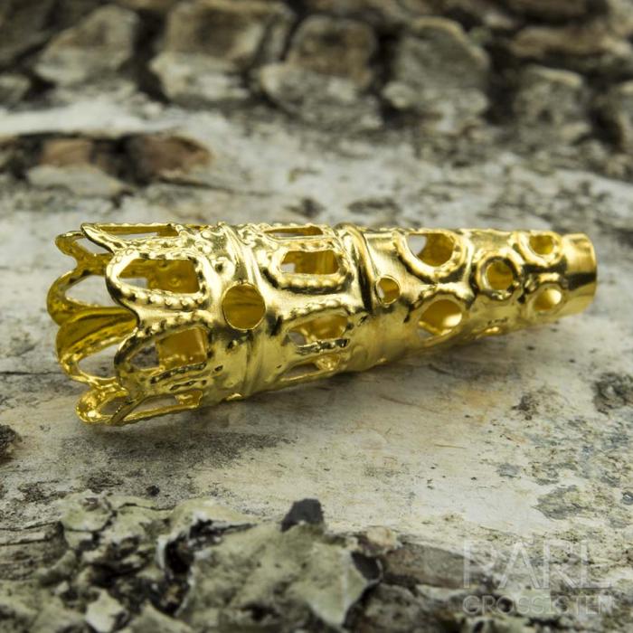 Pärlhållare Kon 8x22 mm, Guldfärg (20st)