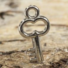 Berlock Nyckel CCB 17x9,5x3 mm, Silverfärg (25st)