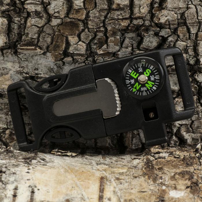 Lås Survival Kompass 32x63 mm, Svart (st)