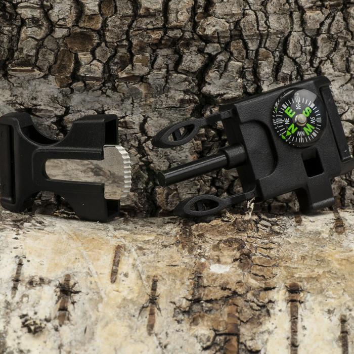 Lås Survival Kompass 32x63 mm, Svart (st)