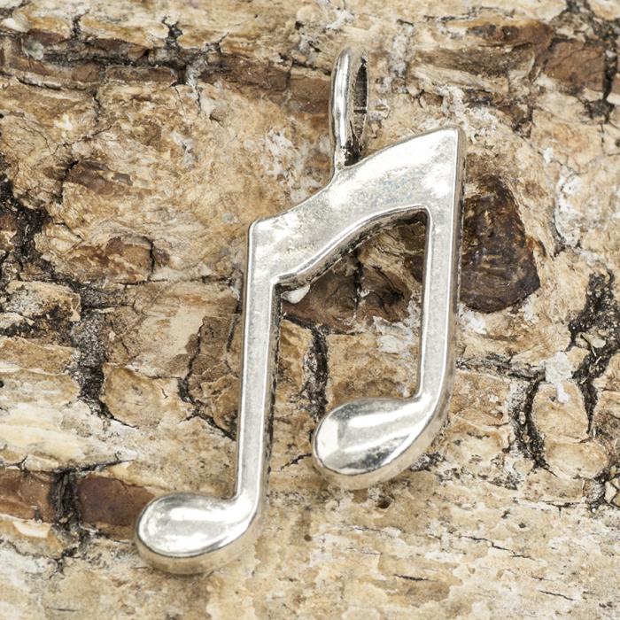 Berlock Not 15x26 mm, Antiksilver (5st)