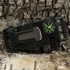 Lås Survival Kompass 32x63 mm, Svart (st)