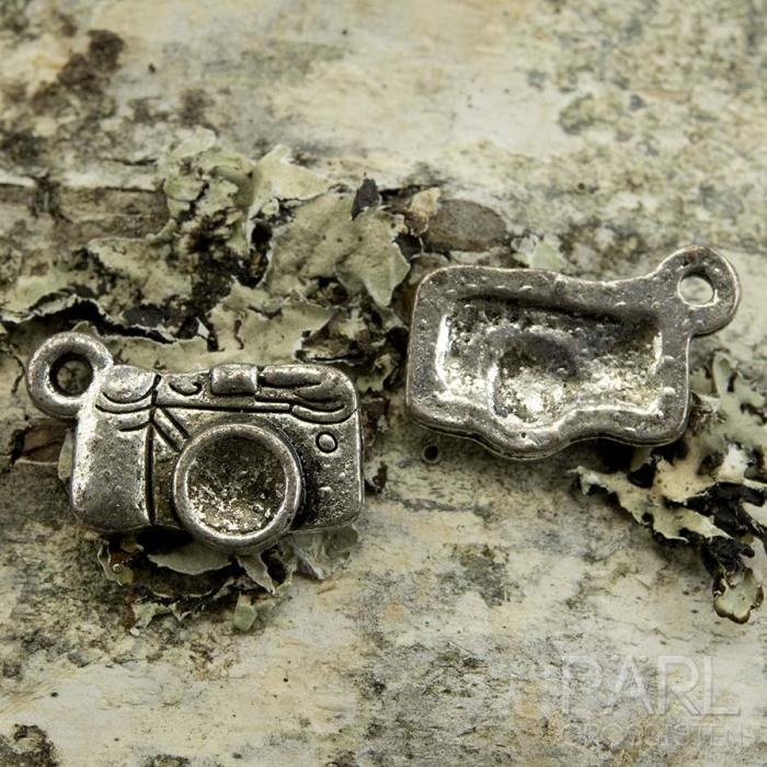 Berlock Kamera, Antiksilver (5st)