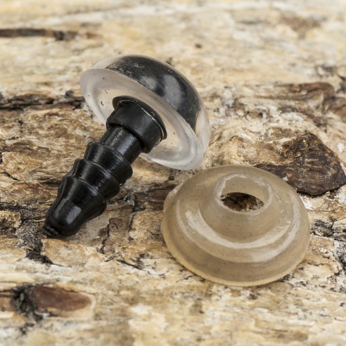 Öga till leksaksfigurer 9 mm, Svart/Klar (10st)