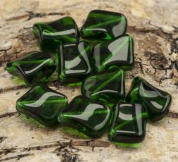 Glaspärla Fantasi 15,5x17 mm, Grön (5st)