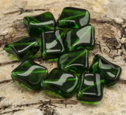 Glaspärla Fantasi 15,5x17 mm, Grön (5st)