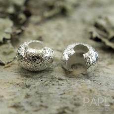Klämpärlsgömma 4x3 mm, Silverfärg (20st)