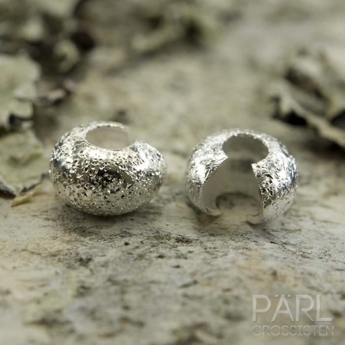 Klämpärlsgömma 4x3 mm, Silverfärg (20st)