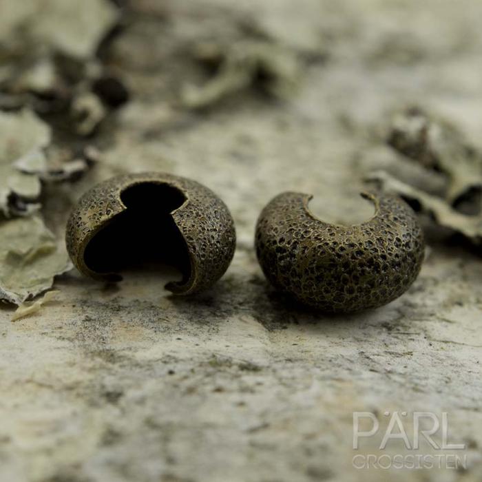 Klämpärlsgömma 3x4 mm, Antikbrons (20st)