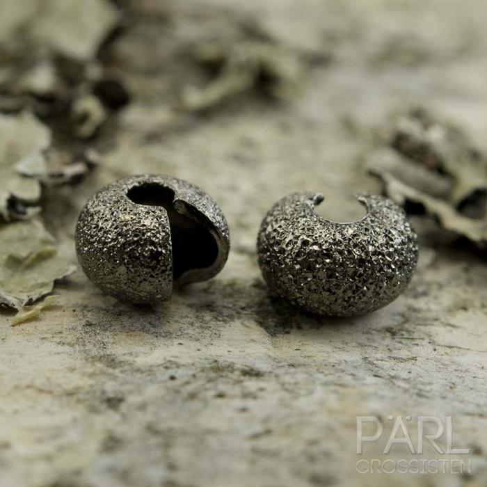 Klämpärlsgömma 3x4 mm, Svart (20st)
