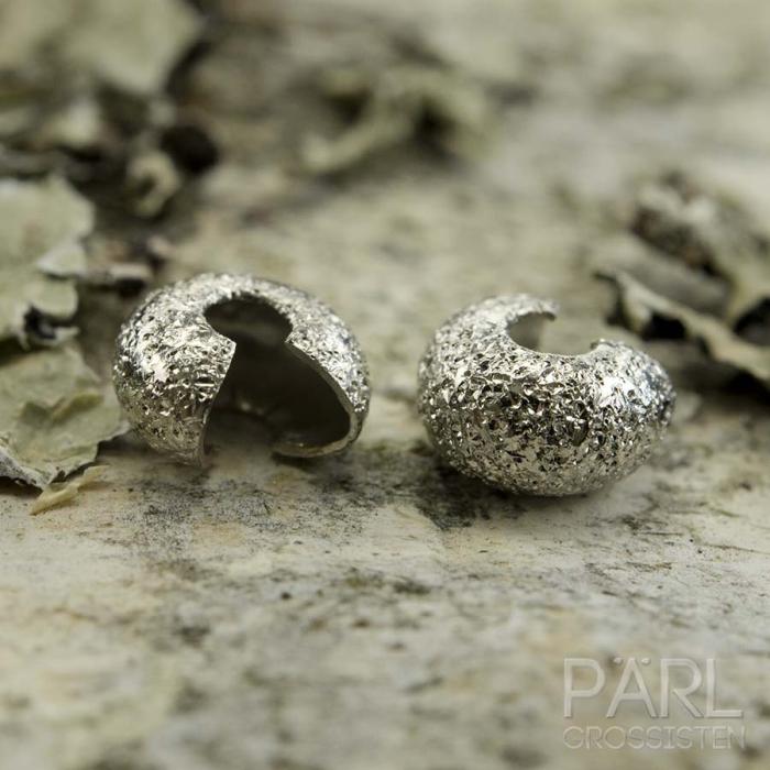 Klämpärlsgömma 3x4 mm, Platinafärg (20st)