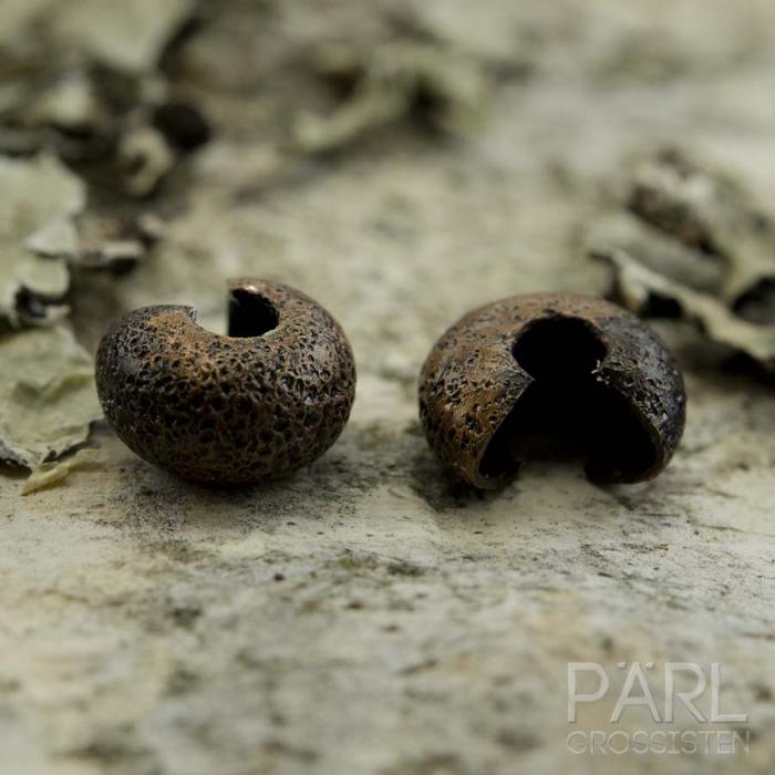 Klämpärlsgömma 3x4 mm, Antikkoppar (20st)