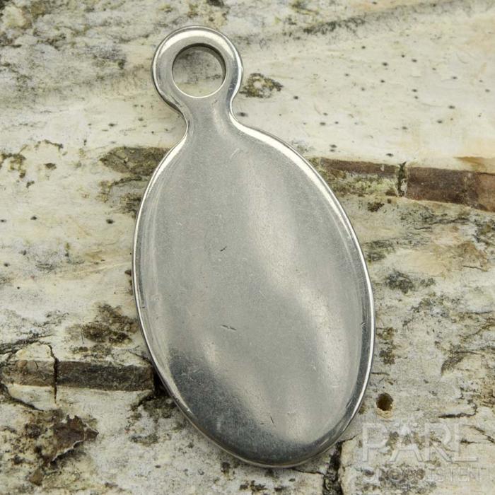 Tag Oval 20x10 mm, Rostfritt stål (st)