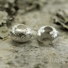 Klämpärlsgömma 4x3 mm, Silverfärg (20st)