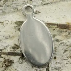 Tag Oval 20x10 mm, Rostfritt stål (st)