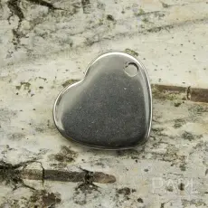 Tag Hjärta 11x10 mm, Rostfritt stål (st)