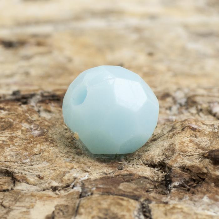Akrylpärla facetterad opak 6 mm, Pastellblå (50st)