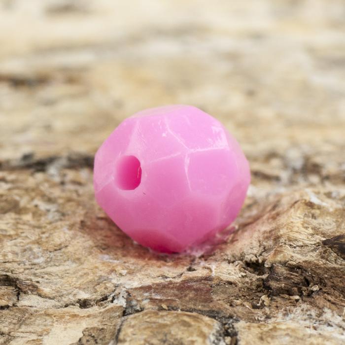 Akrylpärla facetterad opak 6 mm, Rosa (50st)