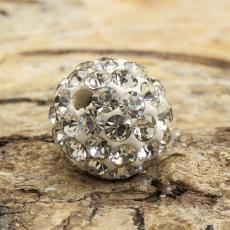 Shamballapärla strass/polymer 10 mm, Klar (st)