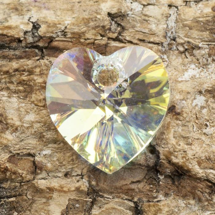 Swarovski hjärta10 mm, Crystal AB (st)