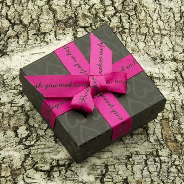 Presentask 7,5x7,5 cm, Svart/Cerise (st)