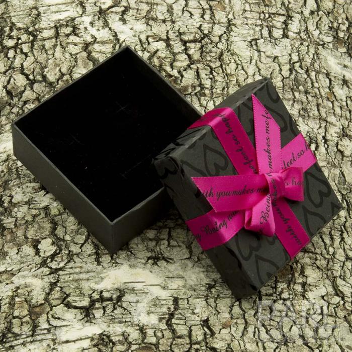 Presentask 7,5x7,5 cm, Svart/Cerise (st)