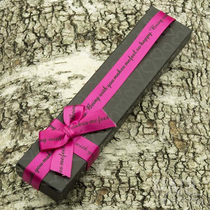 Presentask 4x20 cm, Svart/Cerise (st)