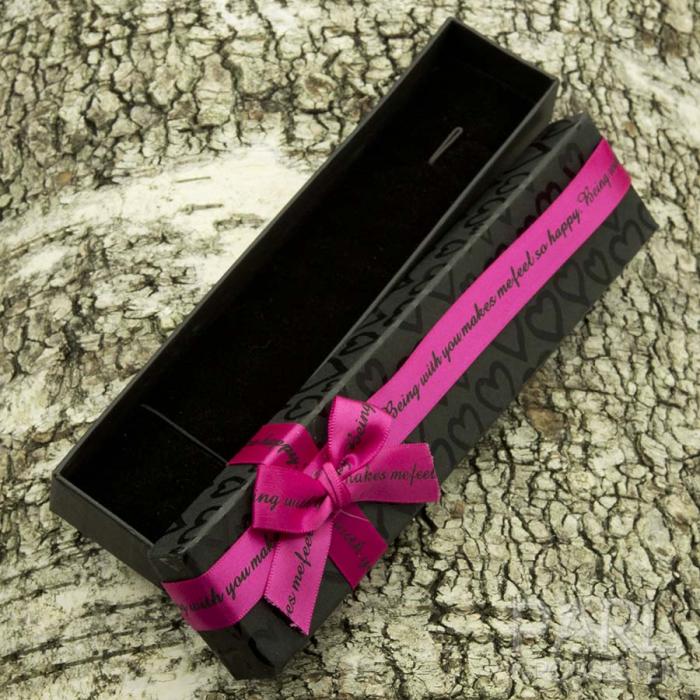 Presentask 4x20 cm, Svart/Cerise (st)