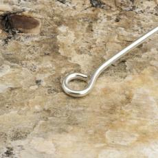 Hattnål med ring 63x0,8 mm, Silverfärg (50st)