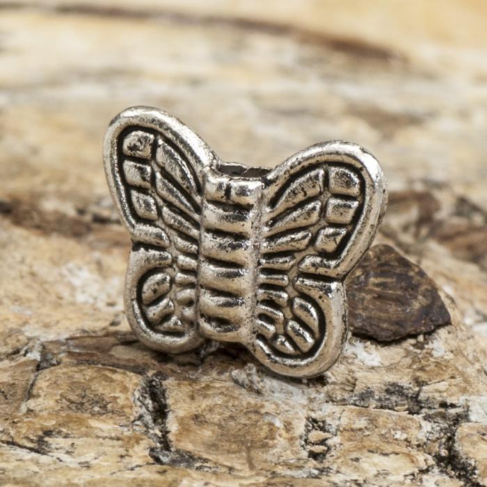 Mellandel Fjäril 11x9 mm, Antiksilver (10st)