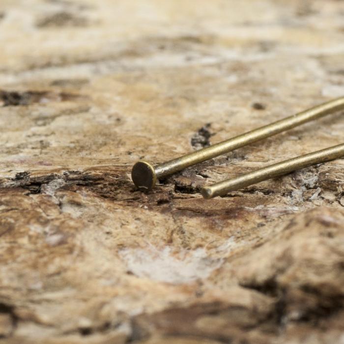 Hattnål 28x0,5 mm, Antikbrons (50st)