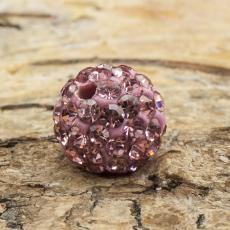 Shamballapärla strass/polymer 10 mm, Ljusrosa (st)