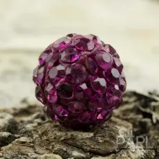 Shamballapärla strass/polymer 10 mm, Fuchsia (st)