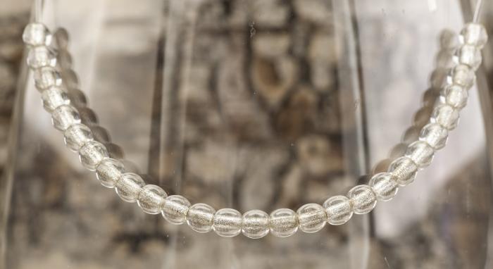 Glaspärla rund 4 mm, Klar/Silver (60st)