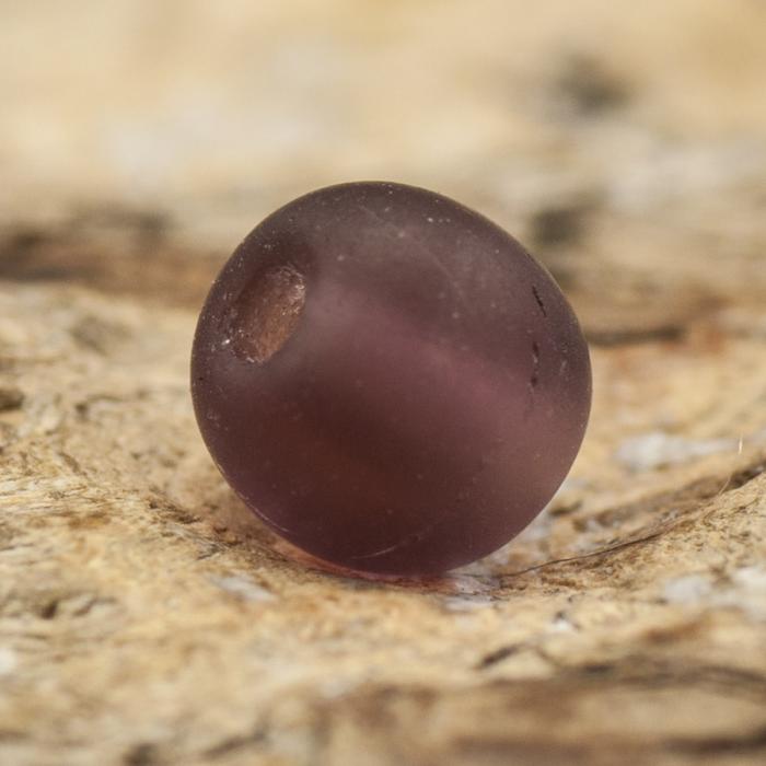 Frostad glaspärla 4 mm, Mörklila (60st)